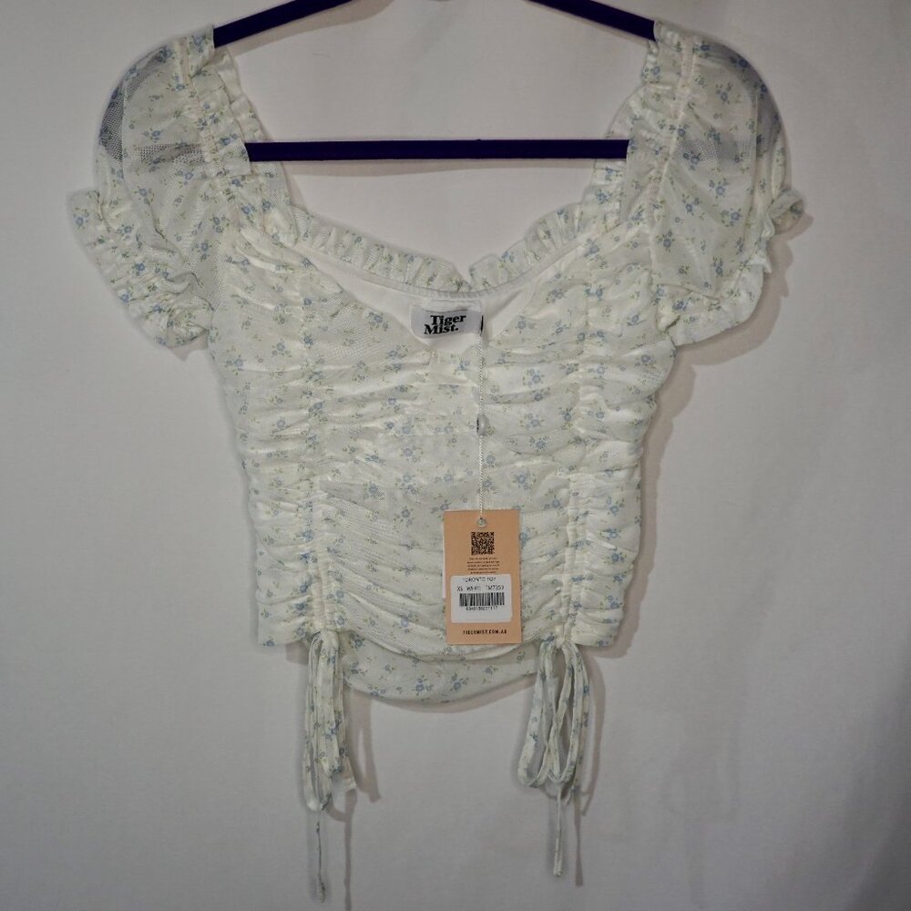 NEW Tiger Mist Toronto Top in White Floral - XS